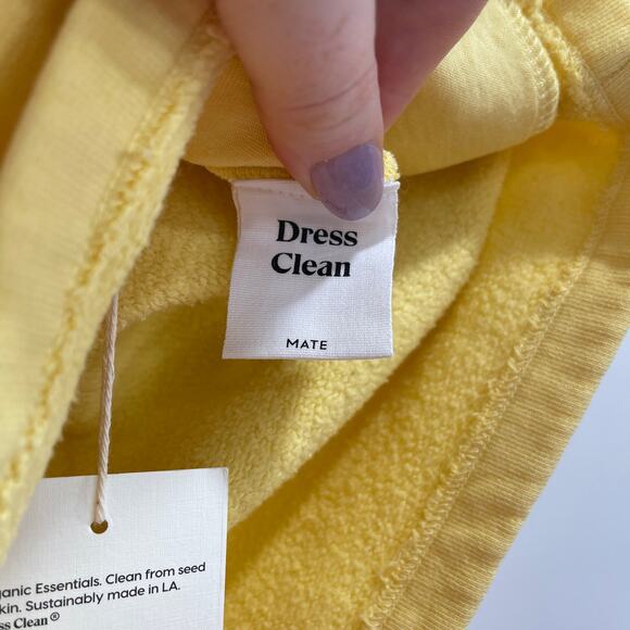 Mate The Label Shorts Medium Yellow Fleece Pocket NWT Athleisure Loungewear - Picture 9 of 12